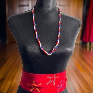 Vintage 3 strand beaded necklace